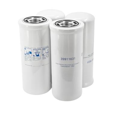 Imagem de 39911631 Filtro de óleo 4 peças novo para compressores Ingersoll Rand 10/105 XHP & Nirvana IRN Series; Substitui 36860336 36897346 39796982 39856836; Microfibras inorgânicas, UN 1"3/4 Feminino, 27 µm