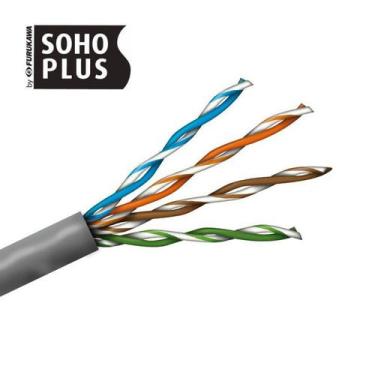 Imagem de Cabo De Rede Furukawa Cat5e Cmx Soho Plus Cinza 50m +10 Rj45 - Soho Pl