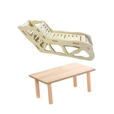 Imagem de Ｂｅｓｇａ Túnel e escada para hamster, plataforma de madeira para brincar com hamsters, habitat para pequenos animais de estimação, brinquedo explorador para, 2 Peças