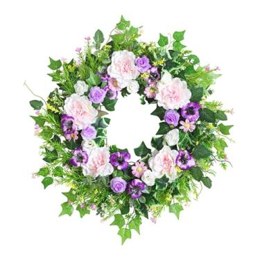 Imagem de Generic Guirlanda de Primavera/Verão para Porta, Folhas Verdes, Jardim, Ano, Flor Artificial