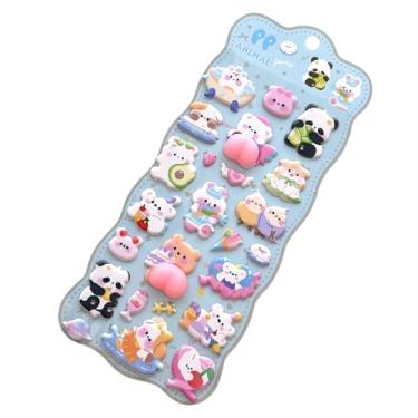 Imagem de Autocolantes Infantis - Brinquedos Adesivos De Animais | Autocolantes de Figuras de Cartoon para Scrapbooks - Para Diario Scrapbook Estojo Tablet Capa De Telemovel Garrafa De Agua Portatil Skateboard