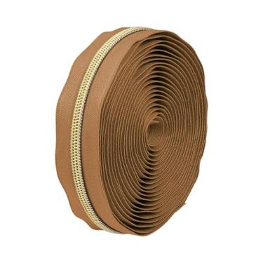 Imagem de Conjunto De Zíper De Nylon Cor Dopamina 45m Com 10 Puxadores Dentes Do