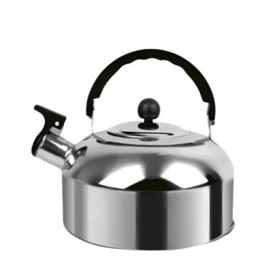 Imagem de Chaleira De Aço Inox Inox Com Apito Capacidade 2 Litros Para Fogão A Gás e De Indução, Ferve Rápido, Material Durável, Segura para Uso Diário