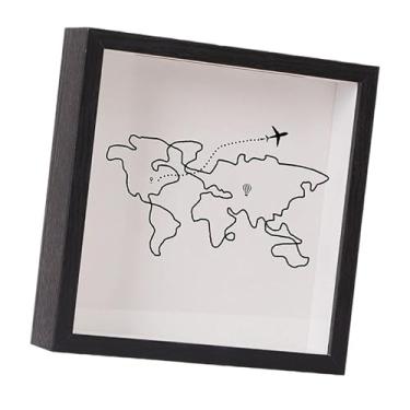 Imagem de Generic Caixa de recordações com moldura tipo caixa para ingressos de cinema, viagens, eventos esportivos e shows, Preto 29x29cm