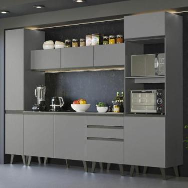 Imagem de Armário de Cozinha Completa 280cm Nice Madesa 01, Cinza