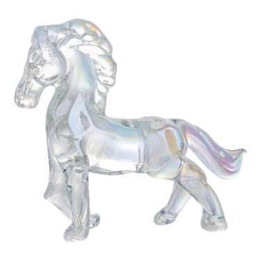 Imagem de Ｂｅｓｇａ Estátua de cavalo de vidro em miniatura, ornamento Feng Shui, peça de colecionador para decoração de loja, aniversário, casamento, inauguração de casa, Style J