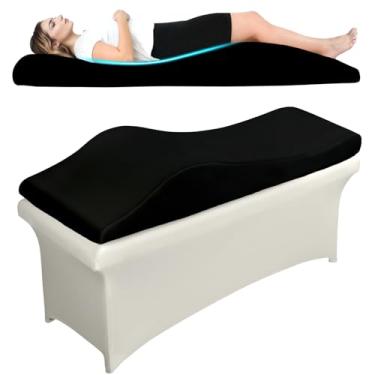 Imagem de Almofada ergonômica de mesa de massagem para cama de cílios, cobertura de colchão esteticista de espuma 30D para cera facial Lash Tech, cobertura de cama de massagem de salão de beleza com toque de