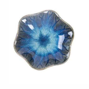 Imagem de FENNYYAR Prato de oferta God of Wealth Guanyin, prato de frutas de cerâmica doméstica de 11 cm