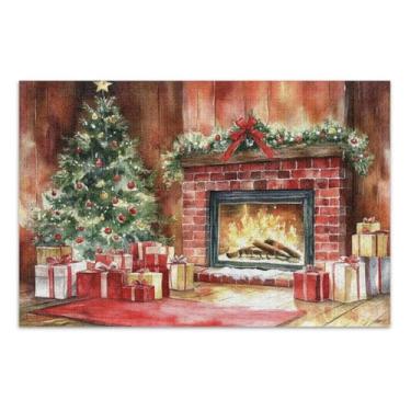 Imagem de Quebra-cabeças de Natal com lareira vermelha, 1000 peças para adultos, jogo de quebra-cabeça, jogos para adultos