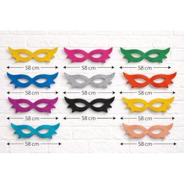 Imagem de MÁSCARA DECORATIVA DE CARNAVAL EM EVA – TAMANHO GRANDE 58 cm de comprimento (Amarelo)