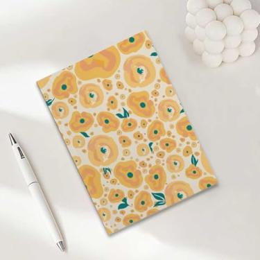 Imagem de Caderno de flores amarelas, caderno A5 para anotações de escritório, agenda de 21 x 14,7 cm, agenda, diário de viagem
