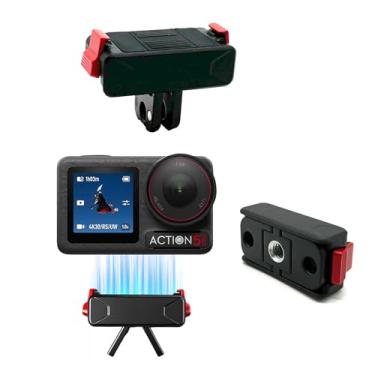 Imagem de Wtohoby Suporte magnético de liberação rápida para câmera DJI Nano/Action 5 Pro/4/3/Osmo 360, adaptador dobrável de dupla direção com porta de parafuso de 1/10.2 cm, acessórios de suporte de base de