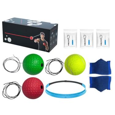 Imagem de Bola de pancada com faixa de cabeça | Equipamento de perfuração para uso doméstico, faixa de cabeça de silicone, bola de treinador de boxe | para iniciantes, adolescentes, homens, mulheres