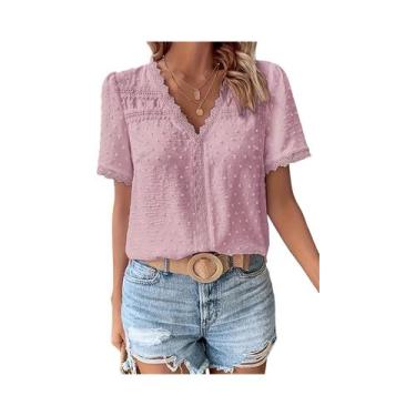 Imagem de Camisa feminina plus size - NONE, BR-G4, Rosa
