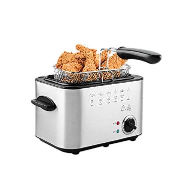 Imagem de Fritadeira Elétrica Automática Doméstica Pequena Economia de Combustível, Batatas Fritas e Asas de Frango Multifunções, Fritadeira, 1,5L
