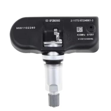 Imagem de 9681102280 Compatível com Peugeot 407 207 307 607 508 807 TPMS Sensor de Pressão dos Pneus para Carro