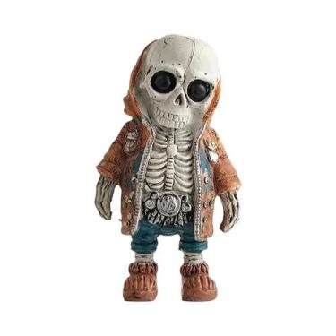 Imagem de Estátua De Personagem De Resina Em Forma De Esqueleto Retrô, Joia Deco