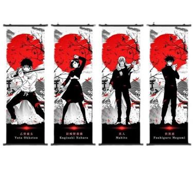 Imagem de Pôster de decoração de parede de 4 painéis Jujutsus Kaisens Itadoris Yujis Okkotsu Yuta Kugisa