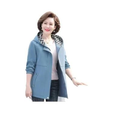 Imagem de Casaco Trench Feminino Com Capuz, Casual, Moda Primavera-Outono, Corta