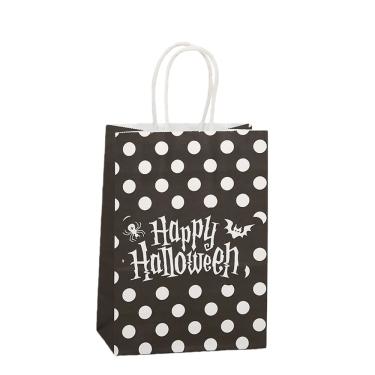 Imagem de Conjunto de sacolas de presente de papel kraft de Halloween 50 unidades 21x15x8cm