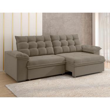 Imagem de Sofa 4 Lugares Retratil Reclinavel 250cm Slim Veludo Palermo Besthouse