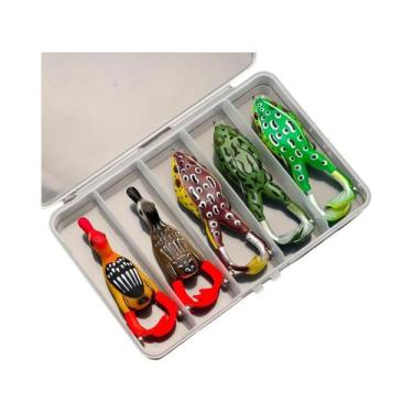 Imagem de Kit De Iscas De Pesca Soft Frog 5 Peças Com Iscas Artificiais De Pato 
