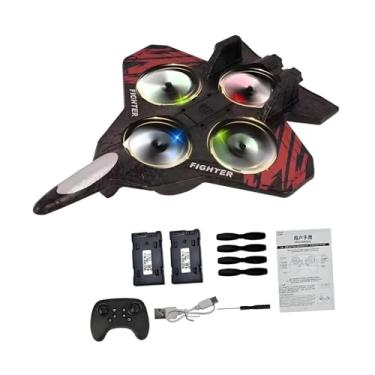 Imagem de menolana Avião de Controle Remoto RC Fácil de Controlar, Leve e com Modelo de Caça, Planador RC para Iniciantes, Adolescentes, Crianças e Meninos, Bateria Vermelha 2