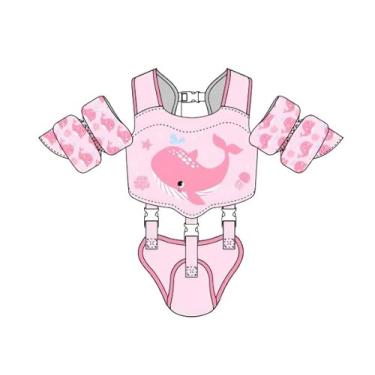 Imagem de Gogokids Colete de natação infantil para crianças de 11 a 29,9 kg, boias de segurança duplas, asas de água, jaqueta de natação infantil com alças removíveis na virilha para meninos e meninas de 1 2, 3