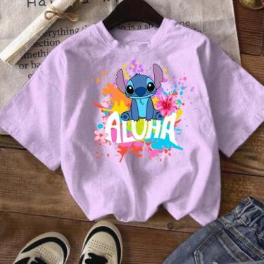 Imagem de Blusa Feminina Manga Curta Estampa Exclusiva Stitch - Dinka, p, Lilás