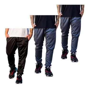 Imagem de Kit 3 Calças Jogger Malha Premium Neymar Inverno 2 Bolso 001 - J94, 2 