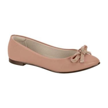 Imagem de Sapatilha Feminina Bico Fino Moleca Rosa, Np nude, 37