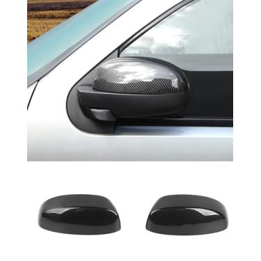 Imagem de DSWSQ Capas de espelho retrovisor lateral de fibra de carbono metade superior para Chevrolet Silverado Tahoe Suburban Avalanche 2007 2008 2009 2010 2011 2012 2013 2014, GMC Sierra Yukon Cadillac