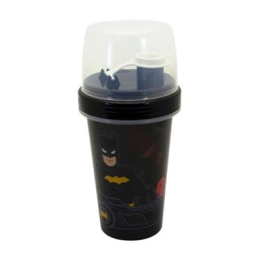 Imagem de Copo Infantil Mini Shakeira Plástico 320ml Personagens Plasútil, Batma
