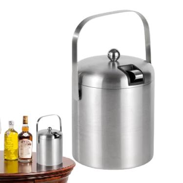 Imagem de Balde para Festa | Porta-garrafas com Refrigeração a de 1,3 Litros,Arrefecedor de Bebidas com Parede Dupla | para Festas Bar Cozinha Exterior Piquenique Churrasco Champanhe Vinho