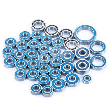 Imagem de Peças de carro RC compatíveis com Axial para SCX10 III AXI03007 1/10 RC Crawler Car Upgrade Parts Kit de rolamento selado com cubo de roda azul 38 peças