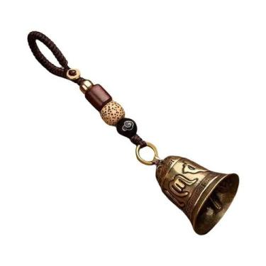 Imagem de Chaveiro De Latão Vintage Com Sino De Mantra Tibetano De Seis Palavras