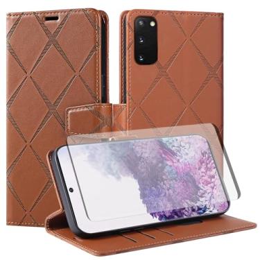 Imagem de Asuwish Capa de telefone para Samsung Galaxy S20 5G 6,2 polegadas capa carteira com protetor de tela de vidro temperado PU couro sintético flip porta-cartão de crédito slot celular S 20 20S UW S2O G5