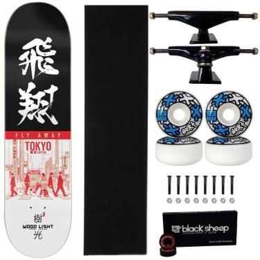 Imagem de Skate Wood Light Fiberglass Montado 8.2 Roda Next 53 Abec 15-Masculino