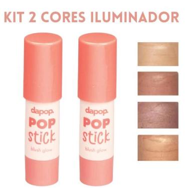 Imagem de Kit 2 Iluminadores Cremosos Glow Natural Stick Com Manteiga De Karité 