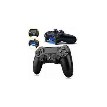Imagem de Doubleshock Controle Sem Fio compatível com PlayStation 4, Preto, Touch Pad, Sensor Six-Axis, Vibração, Bateria Recarregável, PC e Android