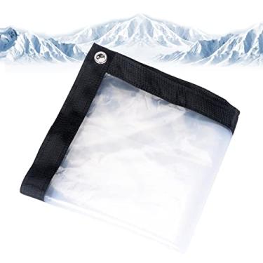 Imagem de Lona transparente, folha de lona transparente resistente à prova d'água com ilhós, para plantas estufa pet hutch telhado varanda