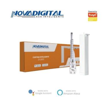 Imagem de Cortina Inteligente Zigbee Motorizada Trilho 4,10 M Alexa Controle int