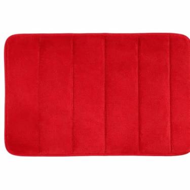 Imagem de Tapete Antiderrapante Soft – Macio, Absorvente, Lavável e de Secagem Rápida para Conforto e Segurança (Vermelho)