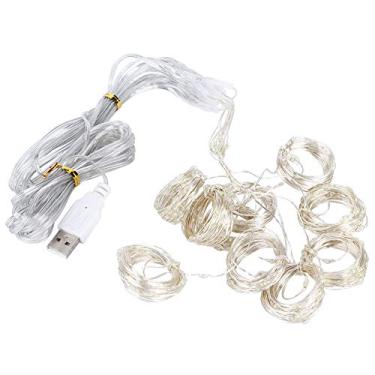 Imagem de Luz de Cortina Fio Cobre USB com 300 LED Lâmpada Cadeia Céu Estrelado Função Única para Decoração Festa e Casamento