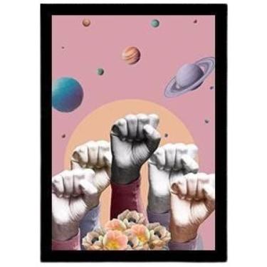 Imagem de Quadro Decorativo Força Do Universo Com Vidro 24X18Cm