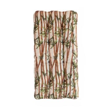 Imagem de Almofada de Luxo 120x60cm - Tamanho Grande para Cadeira, Pallet, Poltrona, Sofá e Namoradeira, Confortável para Descanso Premium, Durável e Decorativa (Bambu Claro)