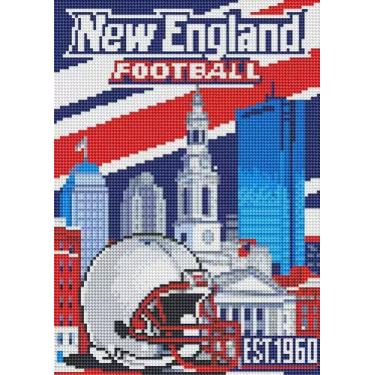 Imagem de fufibwoesan Kits de pintura de diamante para fãs de futebol 5D DIY por números para adultos kits de arte de diamante de broca completa para casa decoração de parede para presente de time de futebol