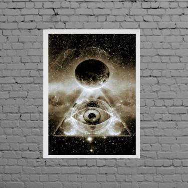 Imagem de Quadro Decorativo Maçonaria 33X24 - Com Vidro Moldura Branca