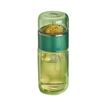 Imagem de Garrafa De Água De Vidro Borossilicato De Dupla Camada Com Filtro Infu