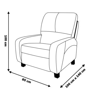 Imagem de Poltrona do Papai Reclinável Manual Viena Two Way Verde Couro - Gran Belo